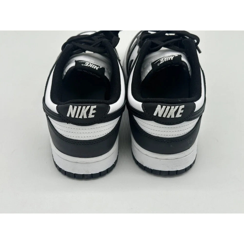 Size 9 *Refurbished by Nike* Dunk Low Retro Black White 